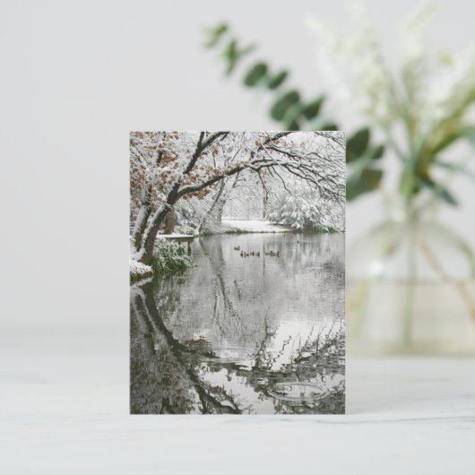 Postkarte der Winterlandschaft (Stehend Vorderseite)