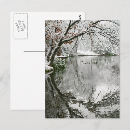 Postkarte der Winterlandschaft (Vorne/Hinten)