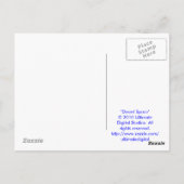 Postkarte der Wüste (Rückseite)