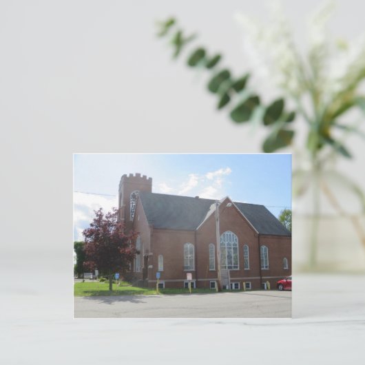 Postkarte der Ziegelkirche (Stehend Vorderseite)