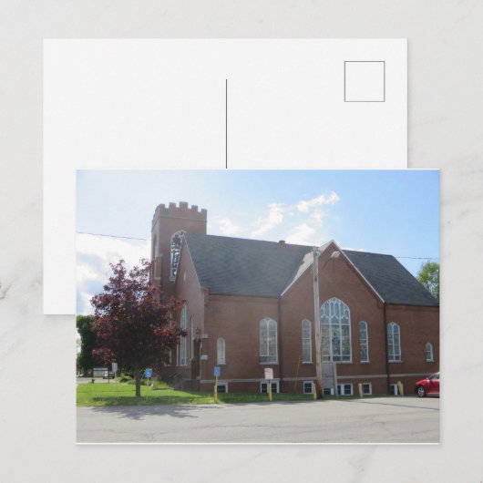 Postkarte der Ziegelkirche (Vorne/Hinten)