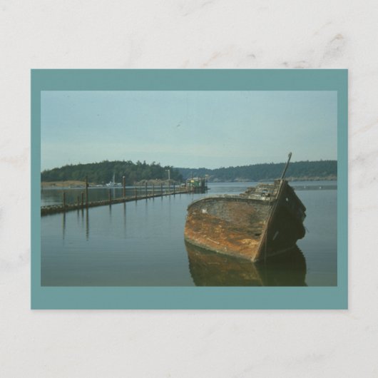 Postkarte - Derelict-Boot (Vorderseite)