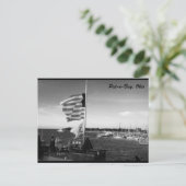 Postkarte des amerikanischen Fotos mit der Flagge  (Stehend Vorderseite)