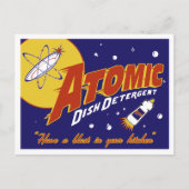 Postkarte des Atomalters: Atomic Dish Detergent (Vorderseite)