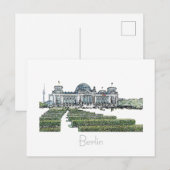 Postkarte des Berliner Reichstag-Gebäude (Vorne/Hinten)