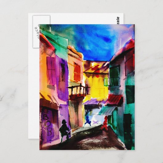 Postkarte des Bobs (Vorne/Hinten)