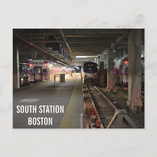 Postkarte des Boston South Station (Vorderseite)
