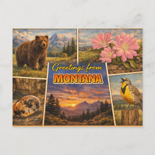 Postkarte des Bundesstaates Montana