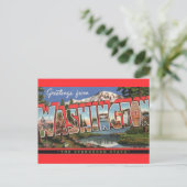 Postkarte des Bundesstaates Washington (Stehend Vorderseite)
