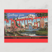Postkarte des Bundesstaates Washington (Vorderseite)
