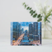Postkarte des Chicago River (Stehend Vorderseite)