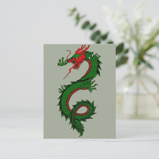 Postkarte des chinesischen Drachen (Stehend Vorderseite)