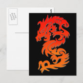 Postkarte des chinesischen Drachenfeuers (Vorne/Hinten)