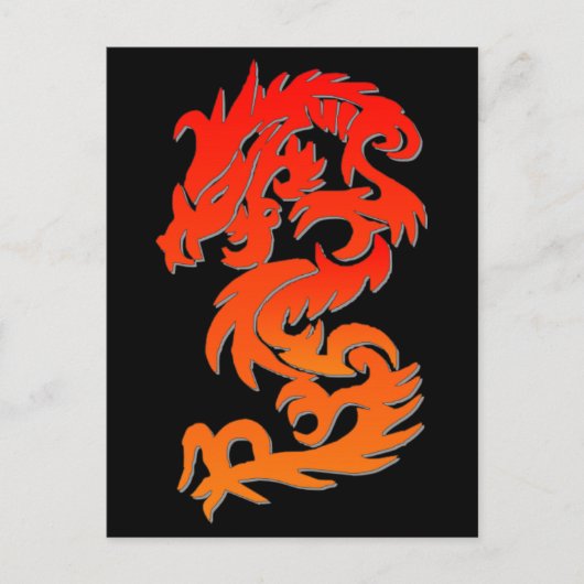 Postkarte des chinesischen Drachenfeuers (Vorderseite)