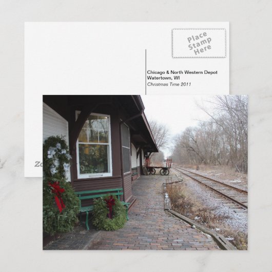 Postkarte des CNW-Depots (Vorne/Hinten)