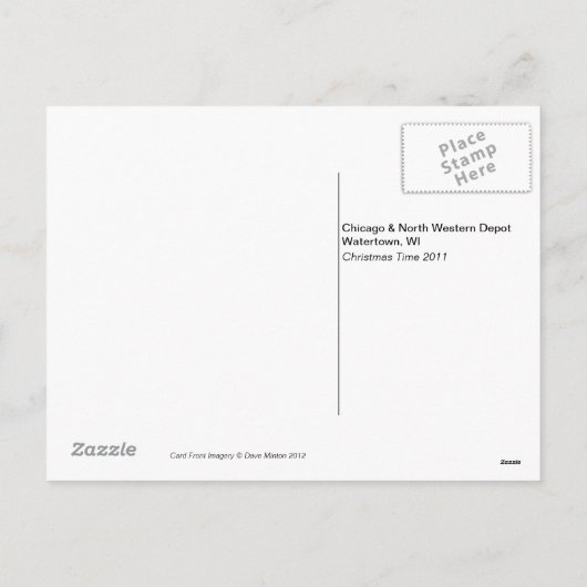 Postkarte des CNW-Depots (Rückseite)