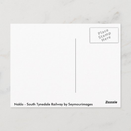 Postkarte des Dampfzuges (Rückseite)