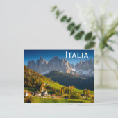 Postkarte des Dolomiten-Dorfes mit dem Text 'Itali (Stehend Vorderseite)