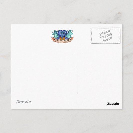 Postkarte des Drachen-Tricks oder Tretens (Rückseite)