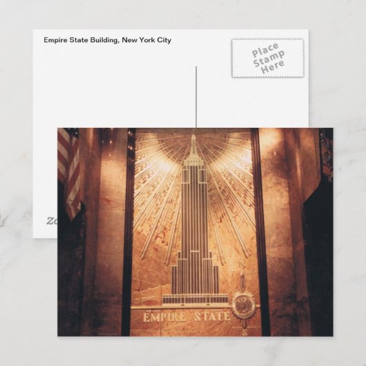 Postkarte des Empire State Gebäude (Vorne/Hinten)