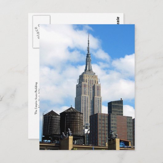 Postkarte des Empire State Gebäude (Vorne/Hinten)