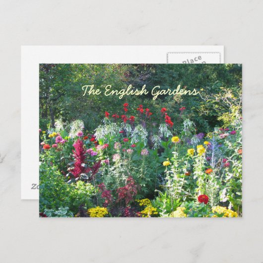 Postkarte des Englischen Gartens (Vorne/Hinten)