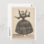  Postkarte des französischen Balletts aus dem 19. (Vorne/Hinten)
