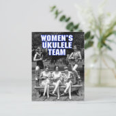 Postkarte des Frau-Uke-Teams (Stehend Vorderseite)