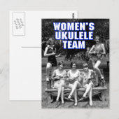 Postkarte des Frau-Uke-Teams (Vorne/Hinten)