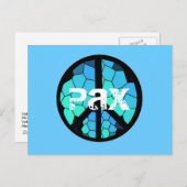Postkarte des Friedenssymbol-Pax (Vorne/Hinten)