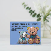 Postkarte des Gebetsbären (Stehend Vorderseite)