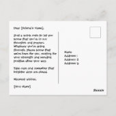 Postkarte des Gebetsbären (Rückseite)