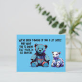 Postkarte des Gebetsbären (Stehend Vorderseite)