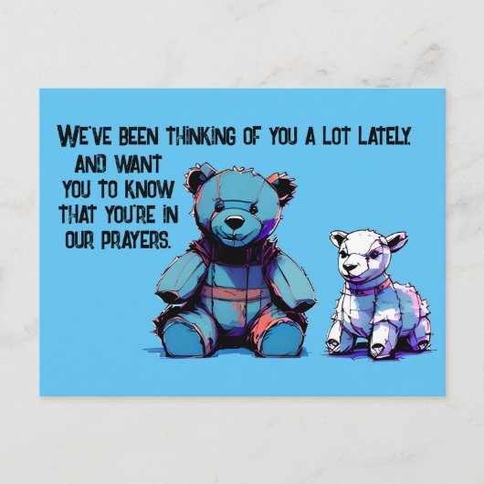 Postkarte des Gebetsbären (Vorderseite)