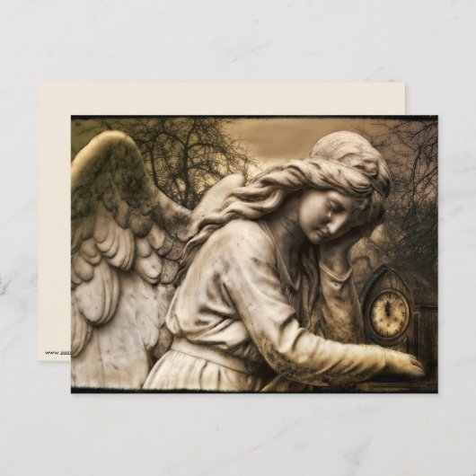 Postkarte des gotischen Engels (Vorne/Hinten)