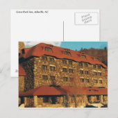 Postkarte des Grove Park Inn, Asheville, NC (Vorne/Hinten)