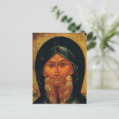 Postkarte des Heiligen Antonius der Wüste (Stehend Vorderseite)