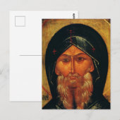Postkarte des Heiligen Antonius der Wüste (Vorne/Hinten)