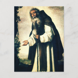Postkarte des heiligen Antonius des Einsiedlers