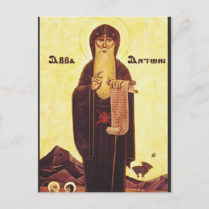 Postkarte des heiligen Antonius des Großen
