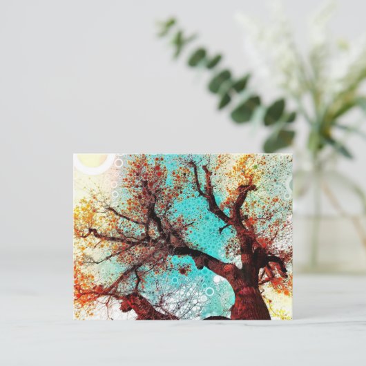 Postkarte des Herbstbaums (Stehend Vorderseite)