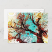 Postkarte des Herbstbaums (Vorne/Hinten)