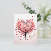 Postkarte des Herzbaums (Stehend Vorderseite)