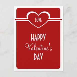 Postkarte des Herzens, Valentinstag, Deep Red