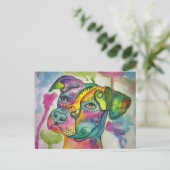 Postkarte des Hundes (Stehend Vorderseite)