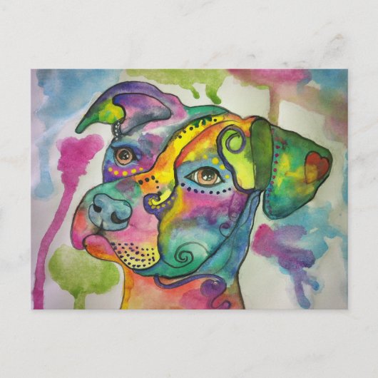 Postkarte des Hundes (Vorderseite)