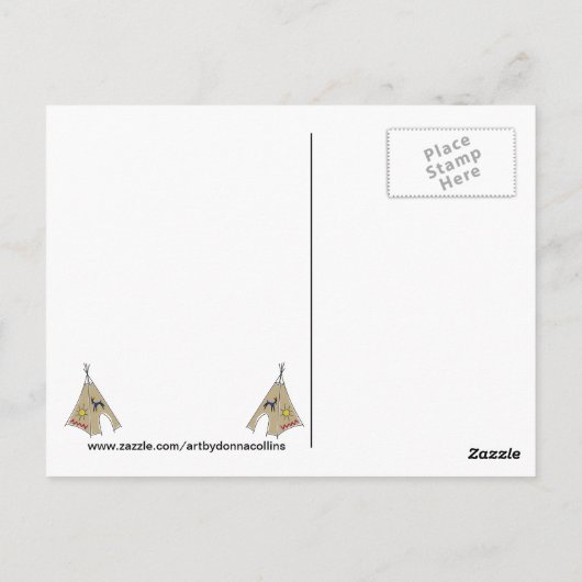 Postkarte des Indischen Mannes (Rückseite)