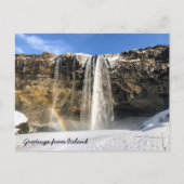 Postkarte des isländischen Wasserfalls (Vorderseite)