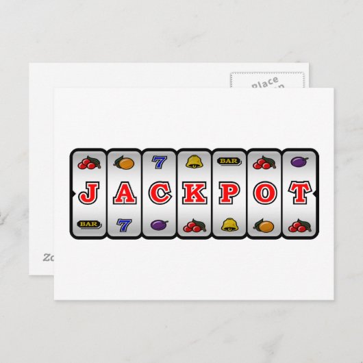 Postkarte des Jackpot-Steckplatzes (leicht) (Vorne/Hinten)