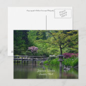 Postkarte des japanischen Gartens (Vorne/Hinten)